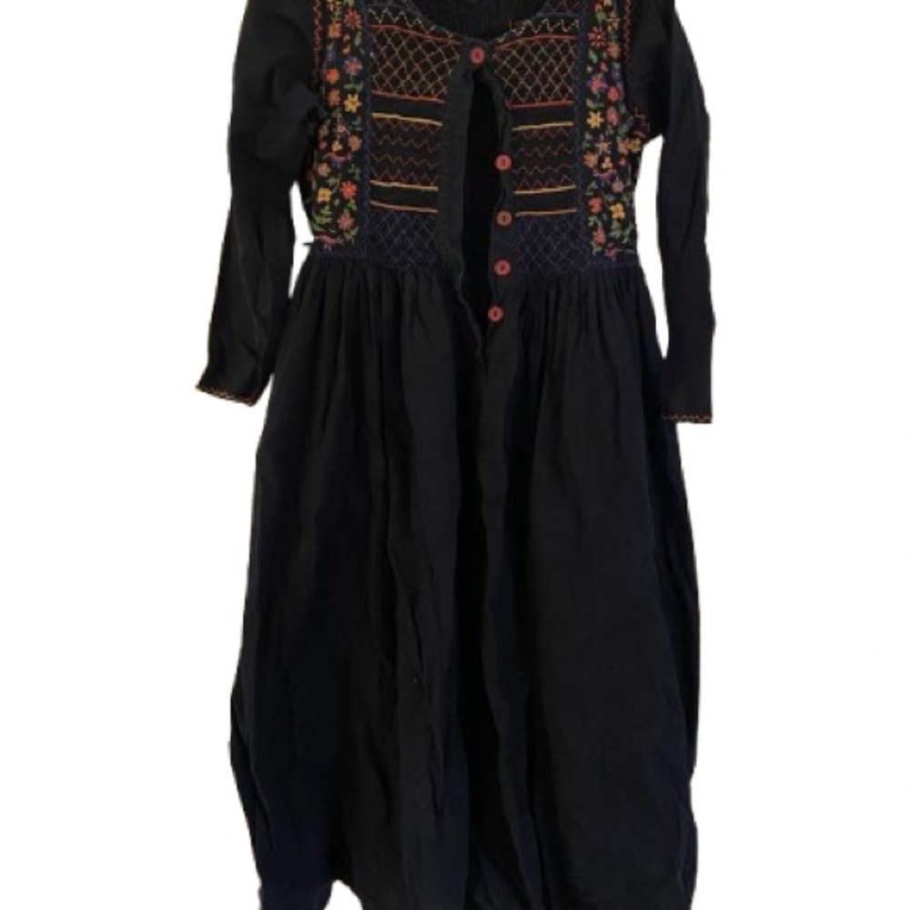 ♥️ Navy Blue Embroidered Maxi Dress